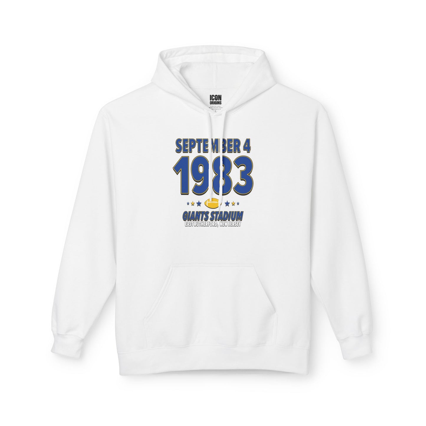 Los Angeles Football – September 4, 1983 – Hoodie (Black & White)