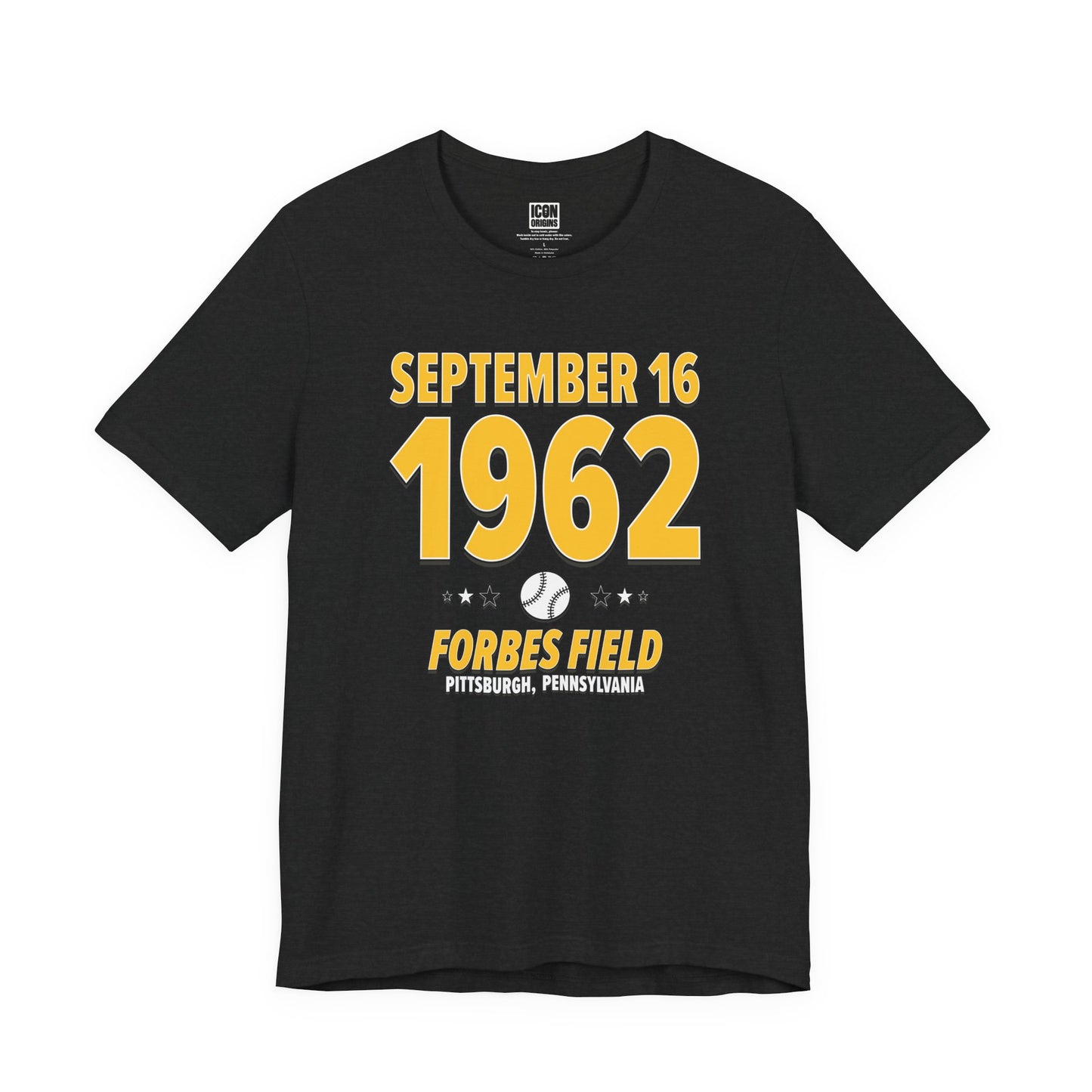 Pittsburgh Baseball – September 16, 1962 – Origin Tee (Black & White)