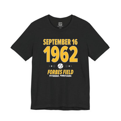Pittsburgh Baseball – September 16, 1962 – Origin Tee (Black & White)