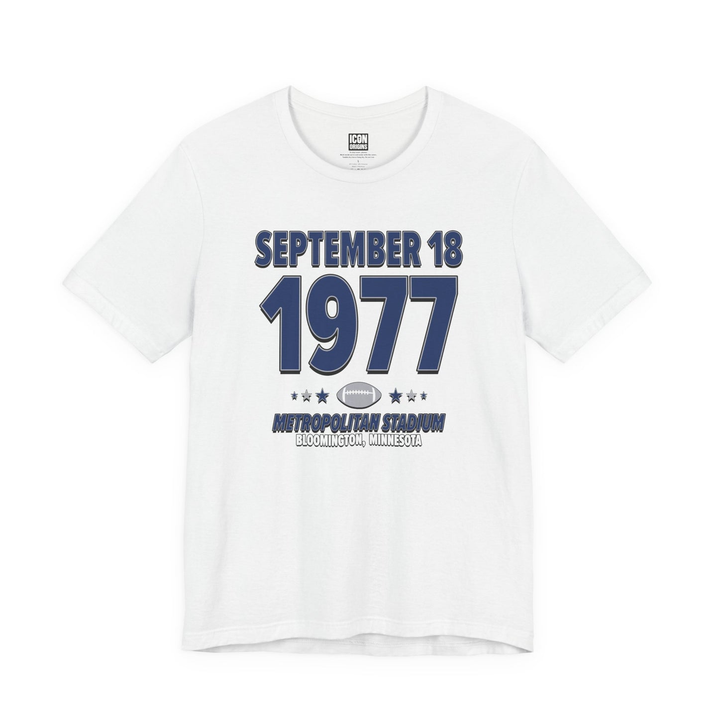 Dallas Football – September 18, 1977 – Origin Tee (Black & White)