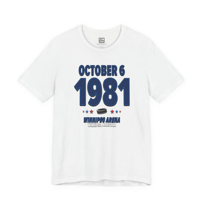 Winnipeg Hockey – October 6, 1981 – Origin Tee (Black & White)