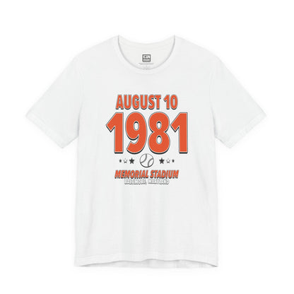 Baltimore Baseball – August 10, 1981 – Origin Tee (Black & White)