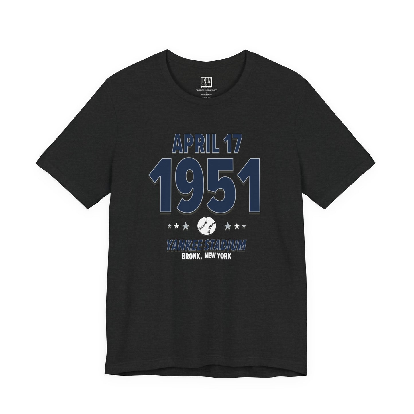 New York Baseball – April 17, 1951 – Origin Tee (Black & White)