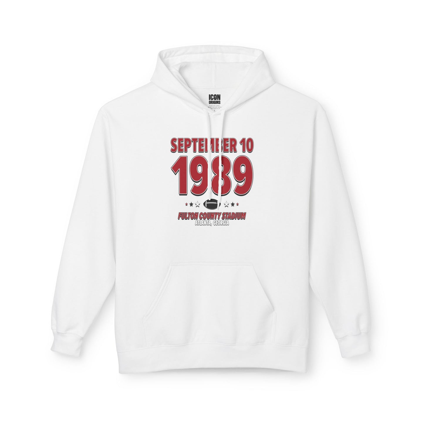 Atlanta Football – September 10, 1989 – Hoodie (Black & White)