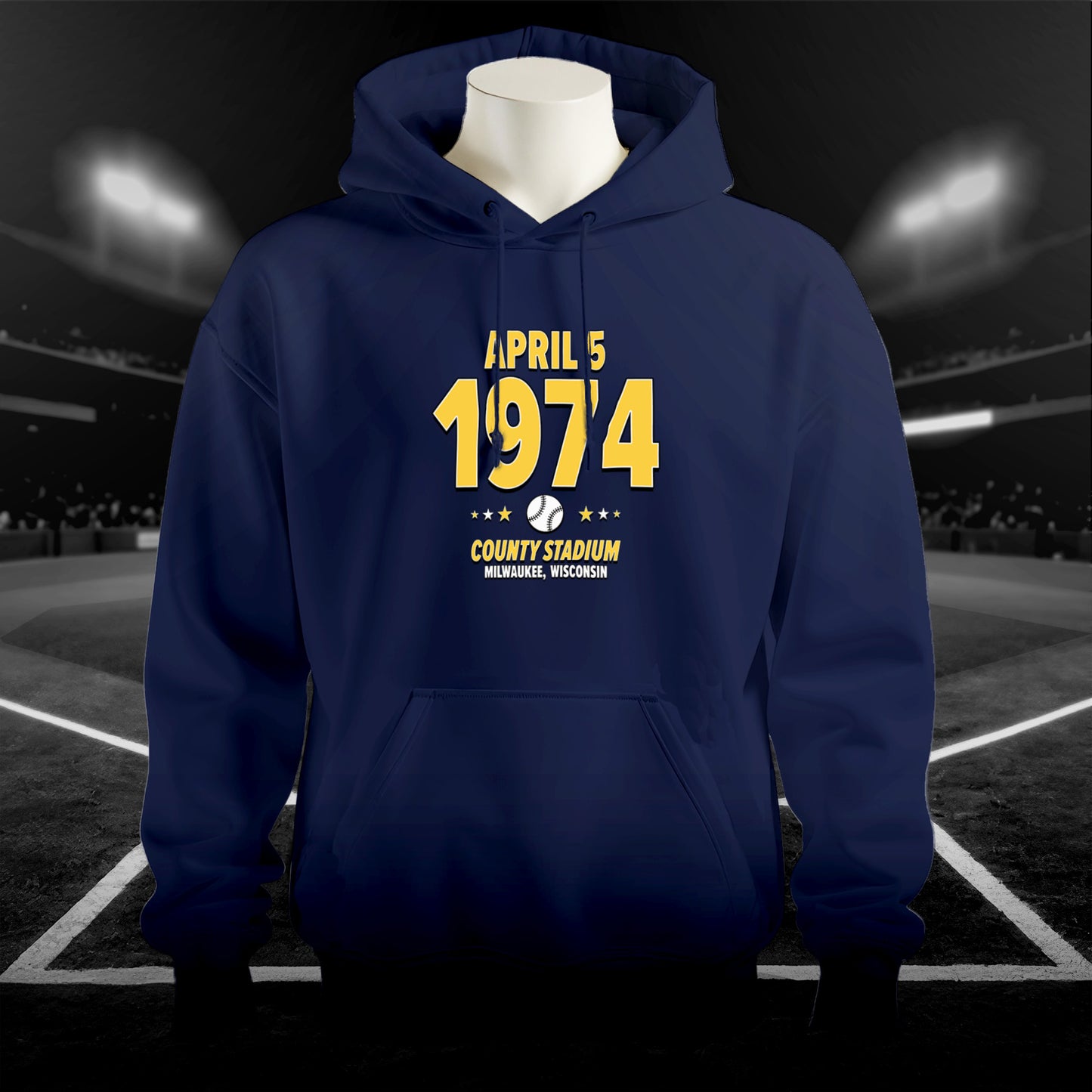 Milwaukee Baseball – April 5, 1974 – Hoodie