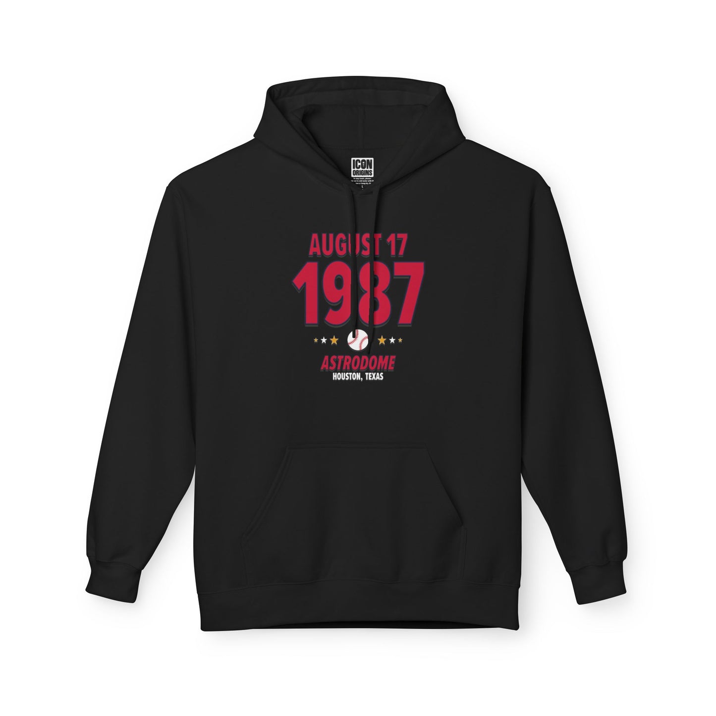 Atlanta Baseball – August 17, 1987 – Hoodie (Black & White)
