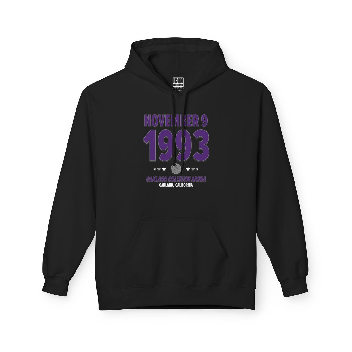 Sacramento Basketball – November 9, 1993 – Hoodie (Black & White)