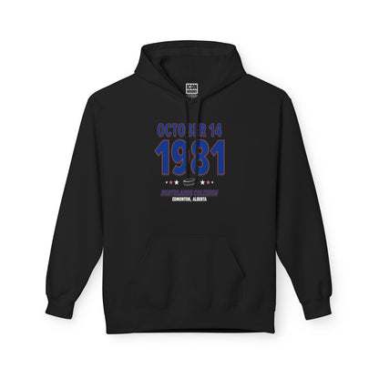 Edmonton Hockey – October 14, 1981 – Hoodie (Black & White)