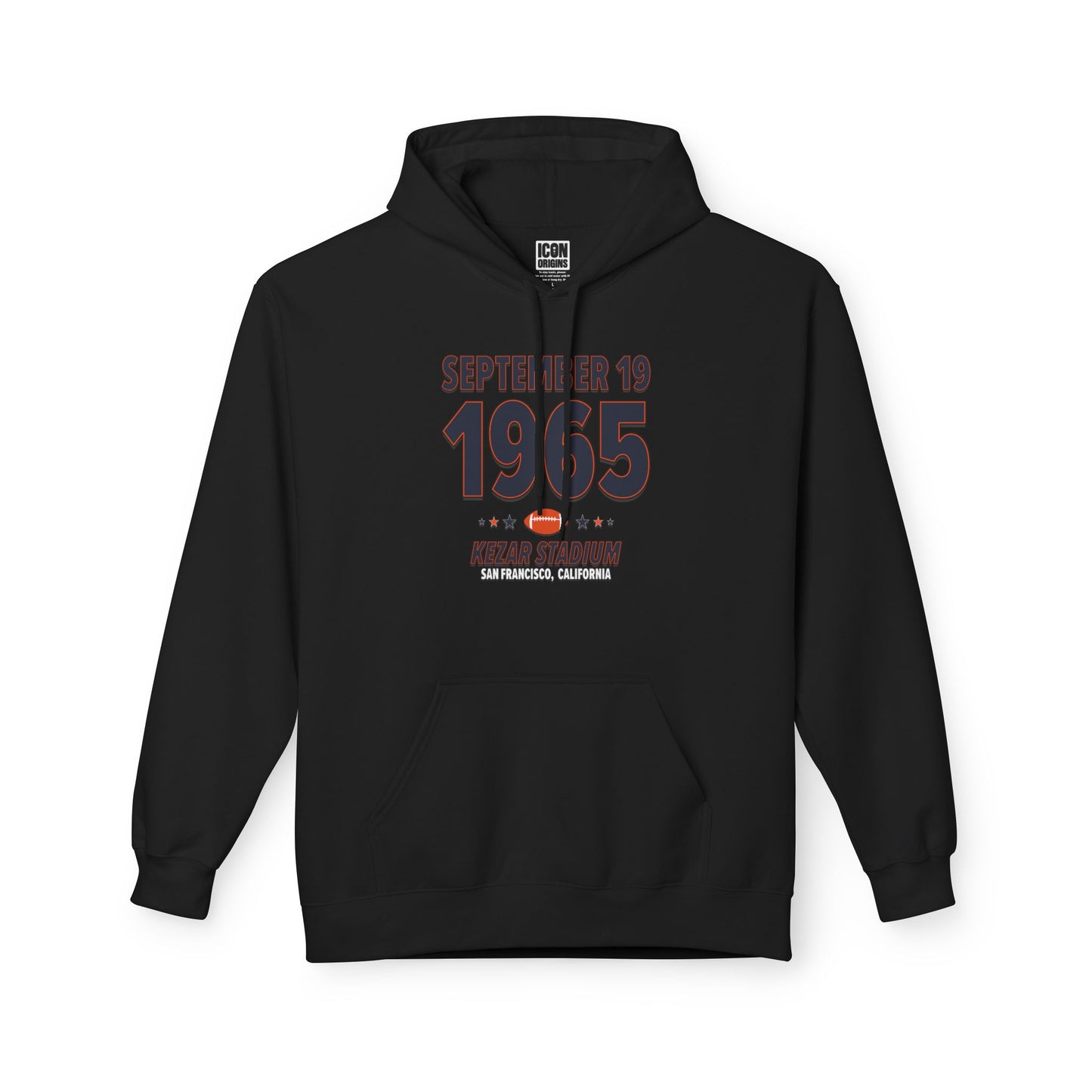Chicago Football – September 19, 1965 – Hoodie (Black & White)