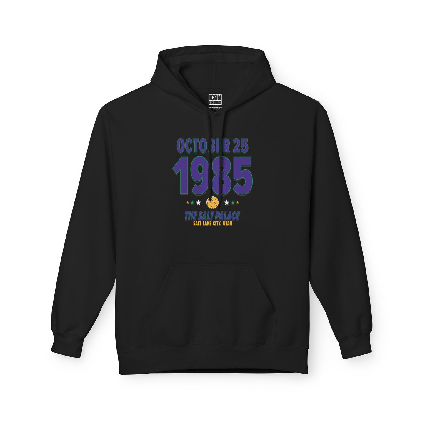 Utah Basketball – October 25, 1985 – Hoodie (Black & White)