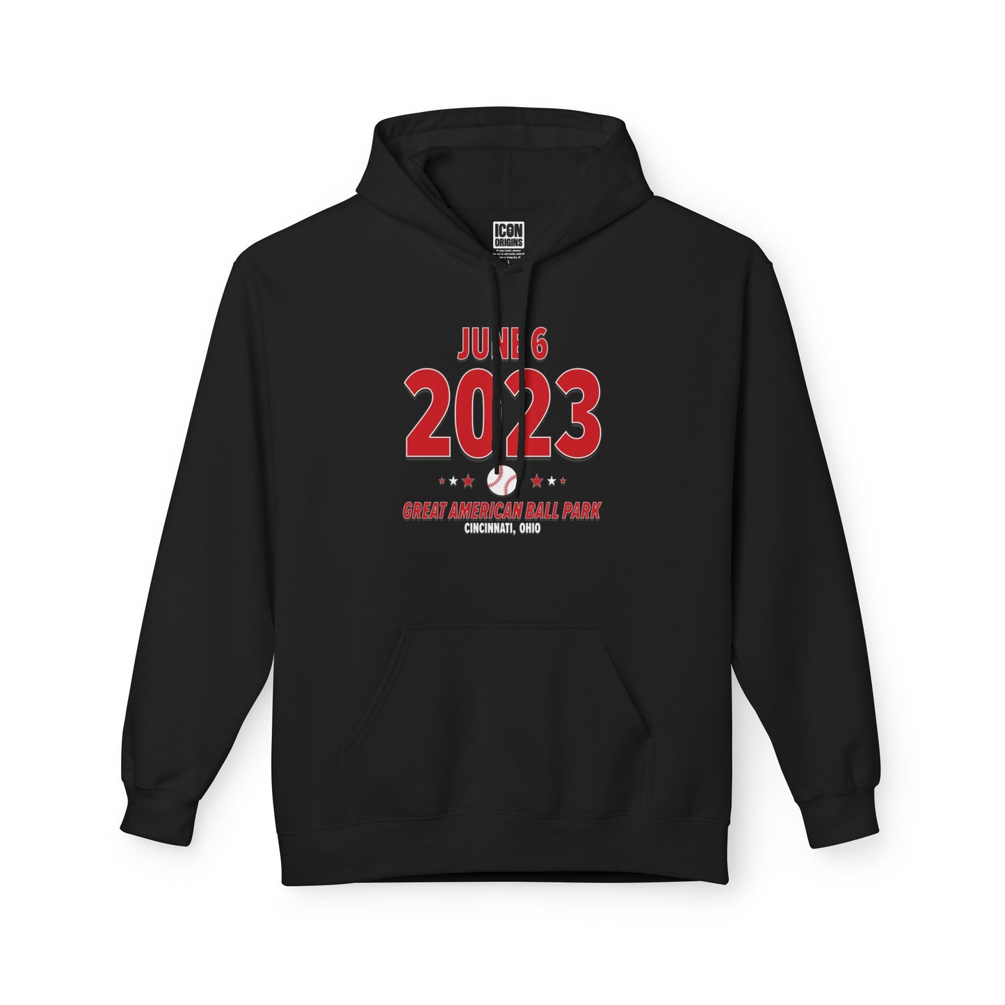 Cincinnati Baseball – June 6, 2023 – Hoodie (Black & White)