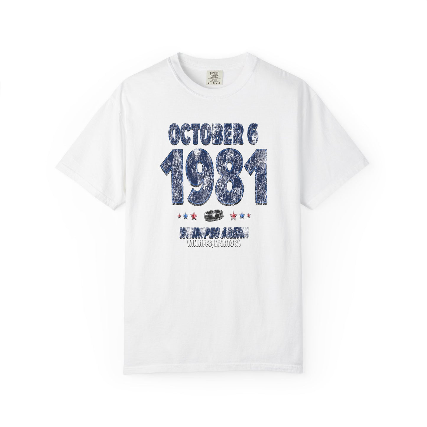 Winnipeg Hockey – October 6, 1981 – Comfort Colors (Black & White)