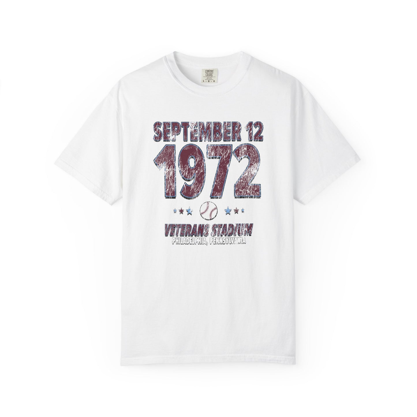 Philadelphia Baseball – September 12, 1972 – Comfort Colors (Black & White)