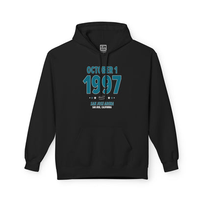 San Jose Hockey – October 1, 1997 – Hoodie (Black & White)