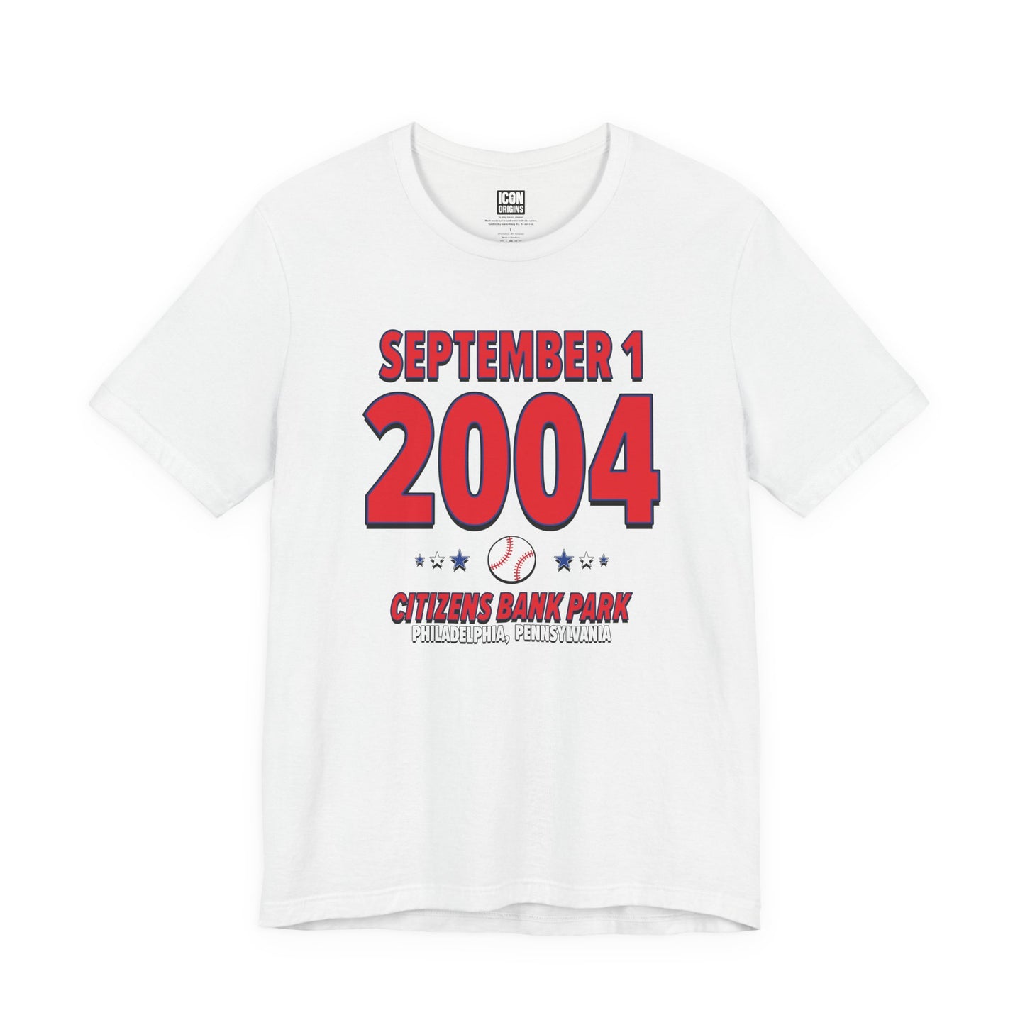 Philadelphia Baseball – September 1, 2004 – Origin Tee (Black & White)