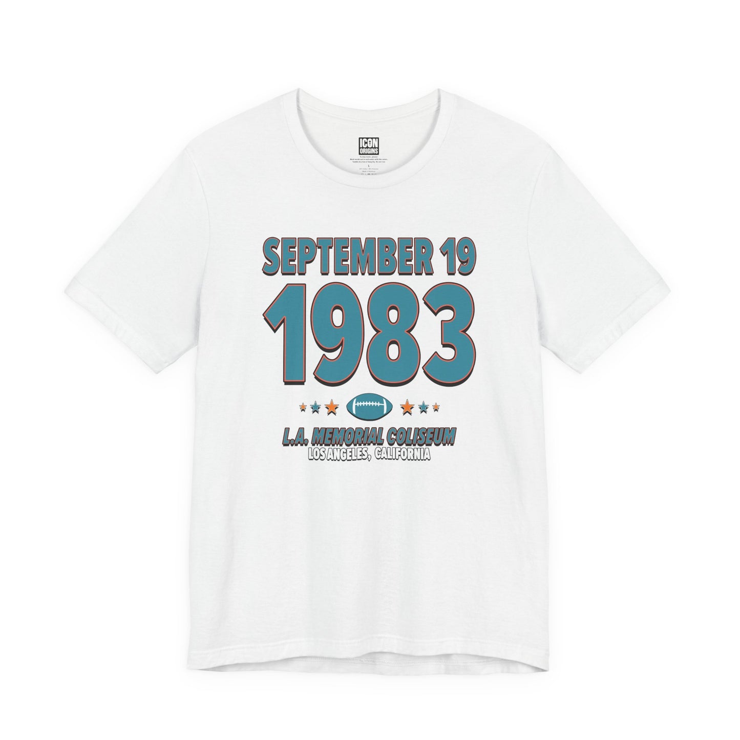Miami Football – September 19, 1983 – Origin Tee (Black & White)
