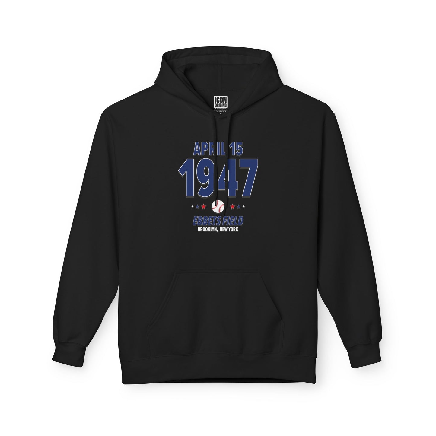 Brooklyn Baseball – April 15, 1947 – Hoodie (Black & White)