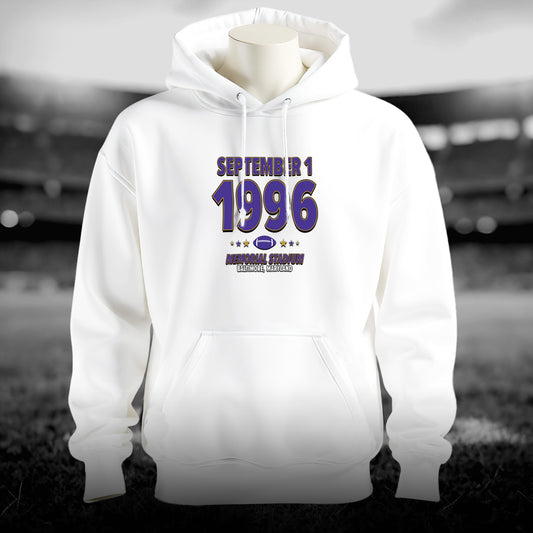 Baltimore Football – September 1, 1996 – Hoodie (Black & White)