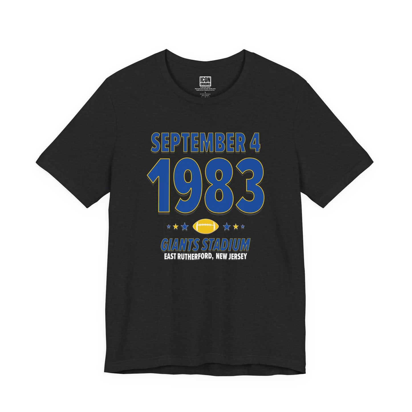 Los Angeles Football – September 4, 1983 – Origin Tee (Black & White)