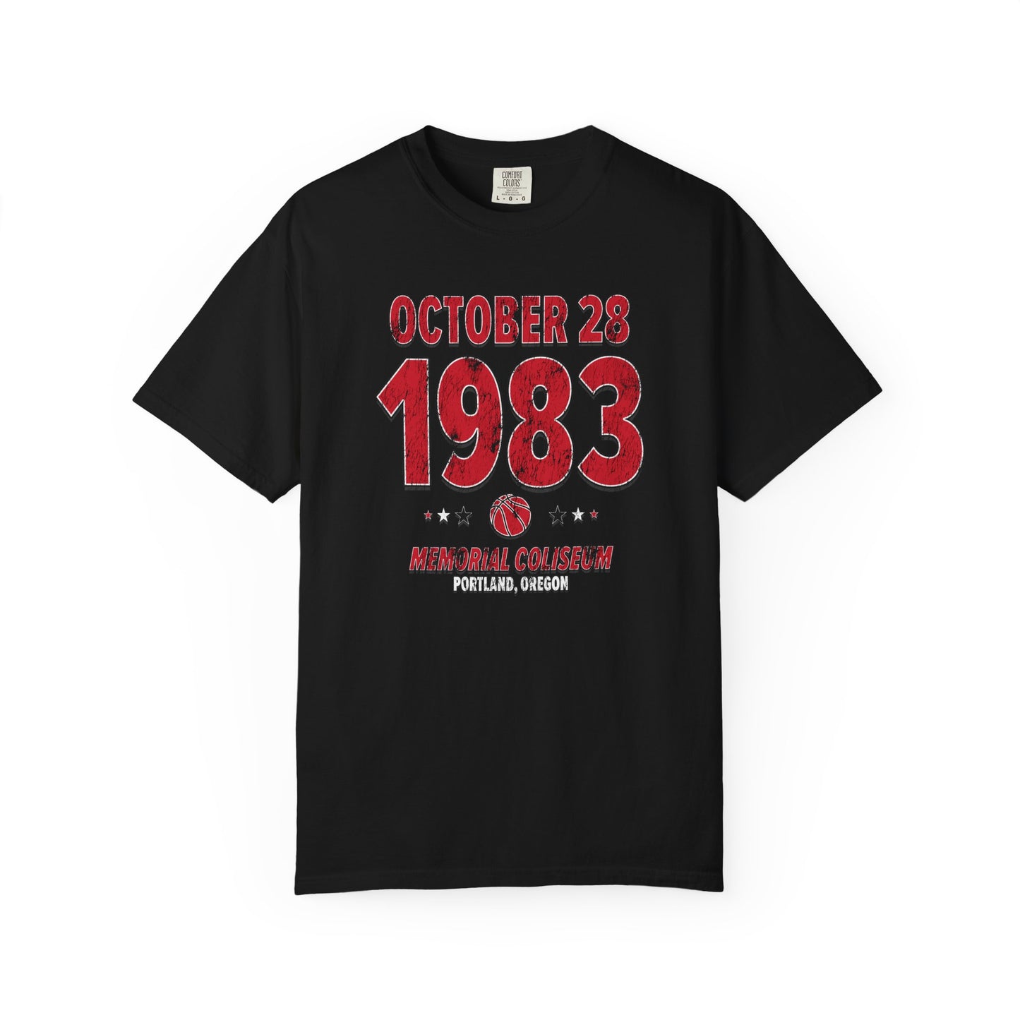 Portland Basketball – October 28, 1983 – Comfort Colors (Black & White)