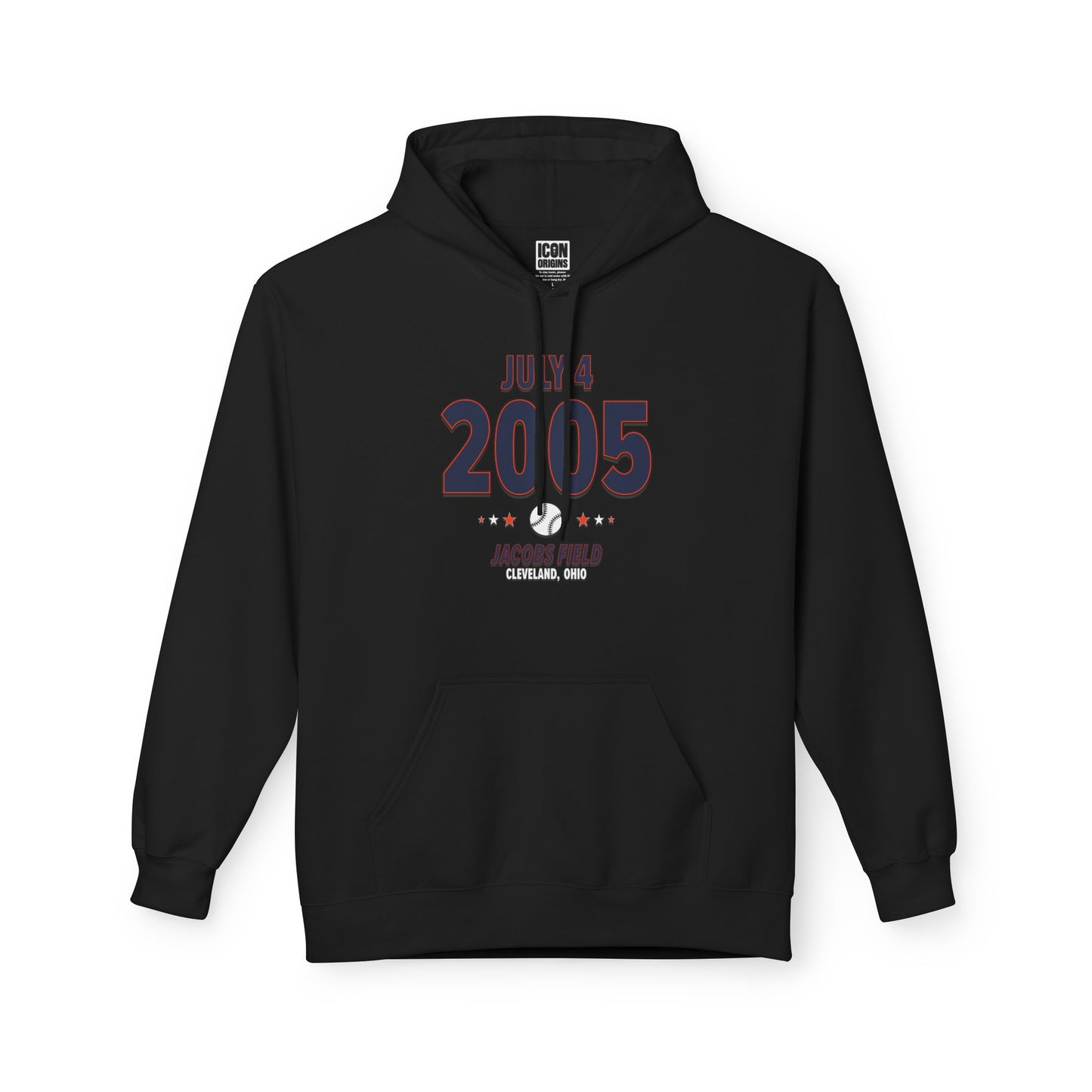 Detroit Baseball – July 4, 2005 – Hoodie (Black & White)