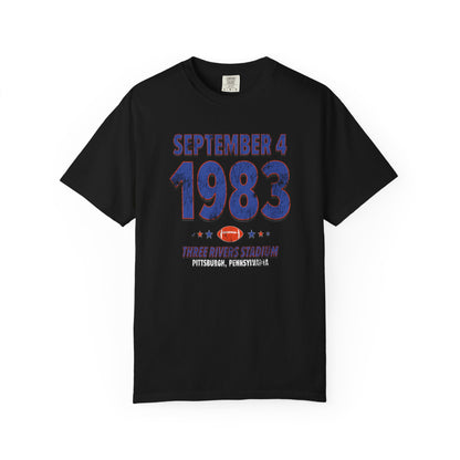 Denver Football – September 4, 1983 – Comfort Colors (Black & White)
