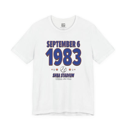 New York Baseball – September 6, 1983 – Origin Tee (Black & White)
