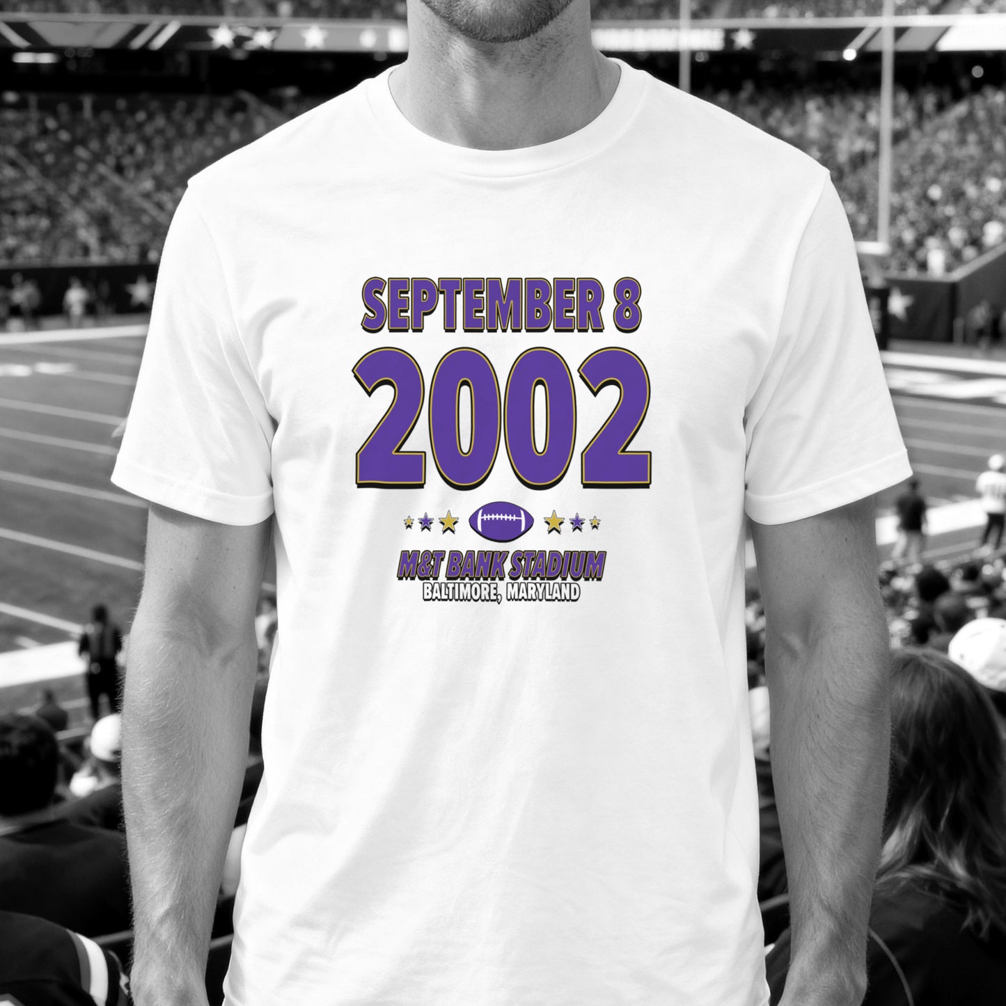 Baltimore Football – September 8, 2002 – Origin Tee (Black & White)