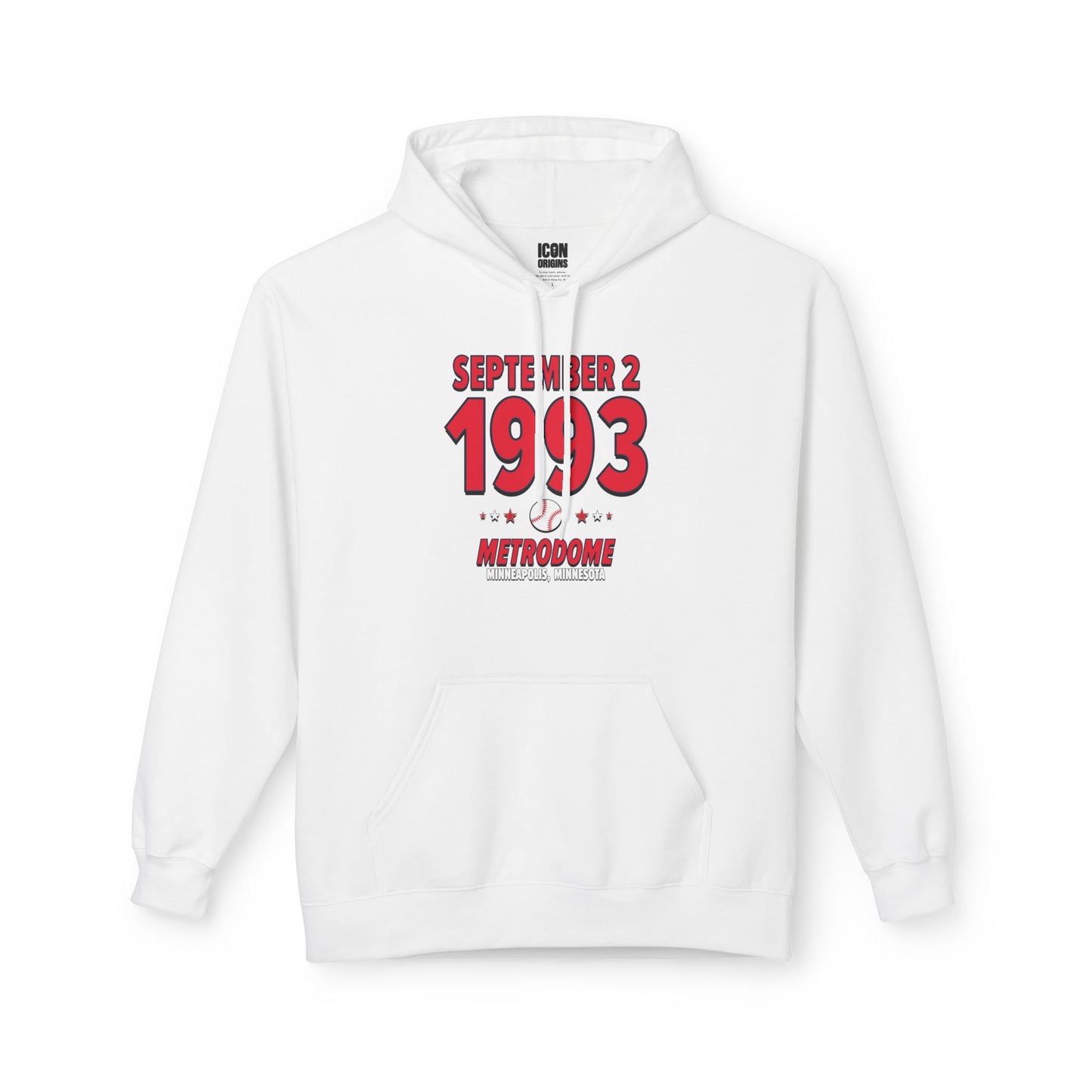 Cleveland Baseball – September 2, 1993 – Hoodie (Black & White)