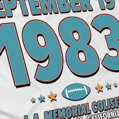 Miami Football – September 19, 1983 – Origin Tee (Black & White)