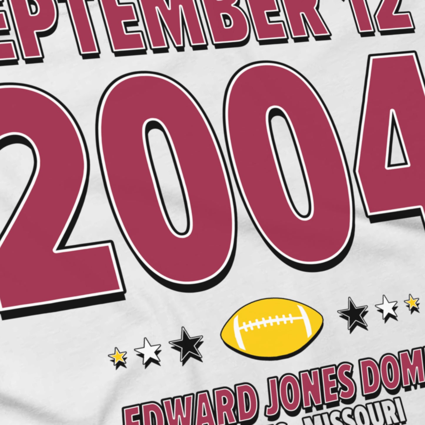 Arizona Football – September 12, 2004 – Origin Tee (Black & White)
