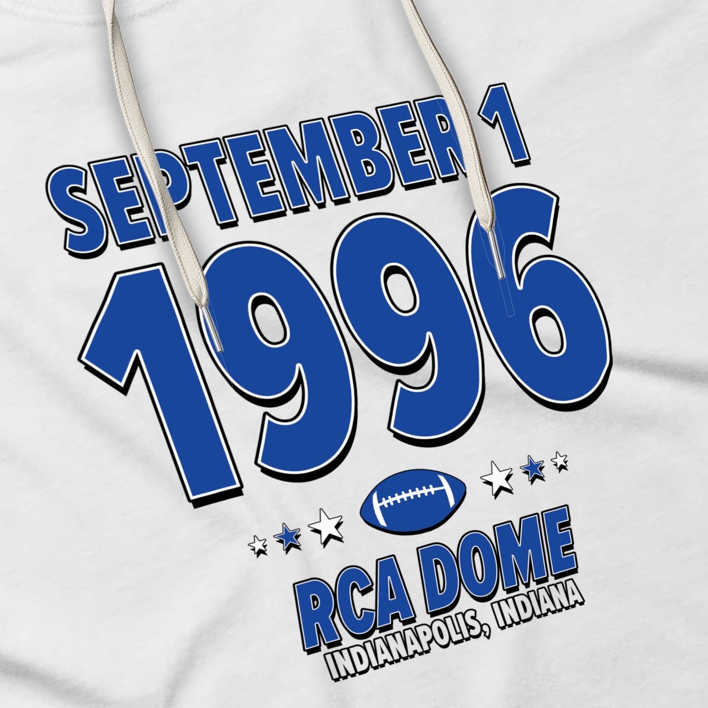 Indianapolis Football – September 1, 1996 – Hoodie (Black & White)