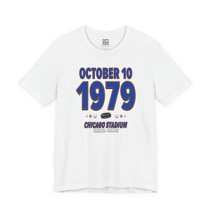 Edmonton Hockey – October 10, 1979 – Origin Tee (Black & White)