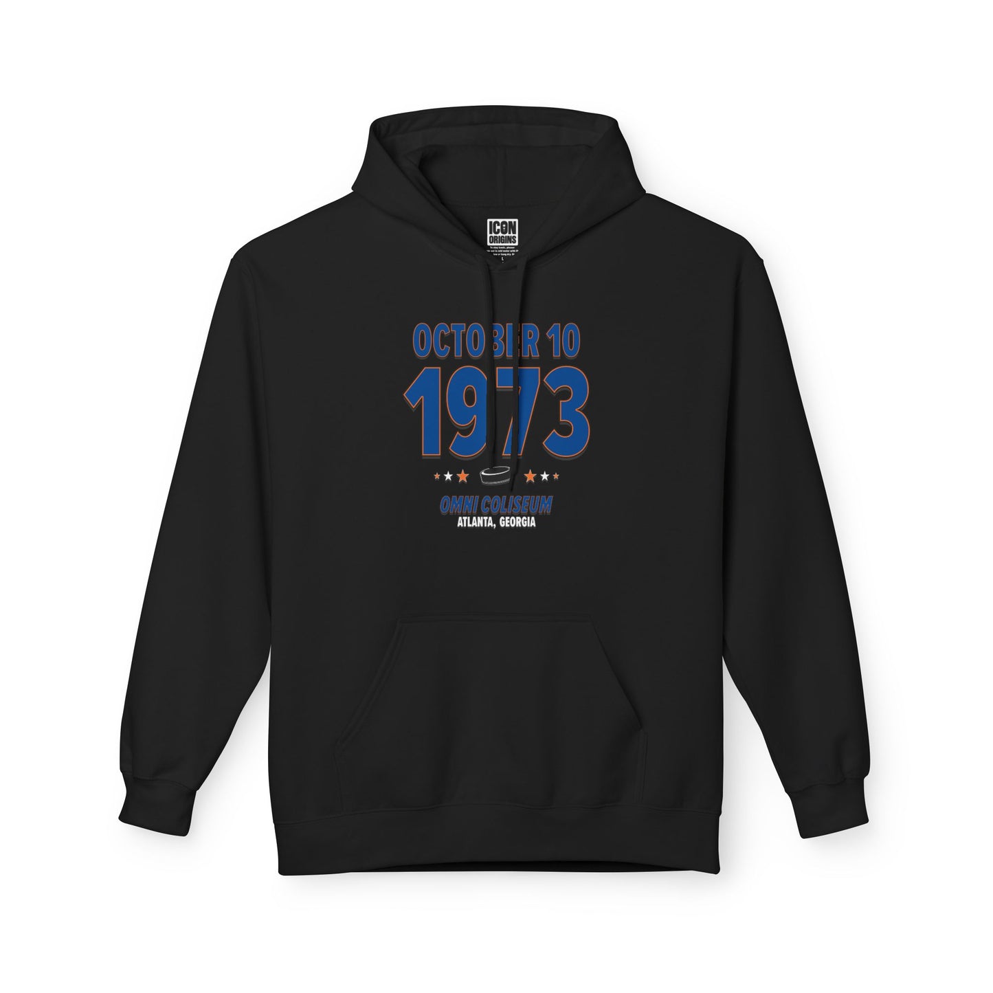New York Hockey – October 10, 1973 – Hoodie (Black & White)