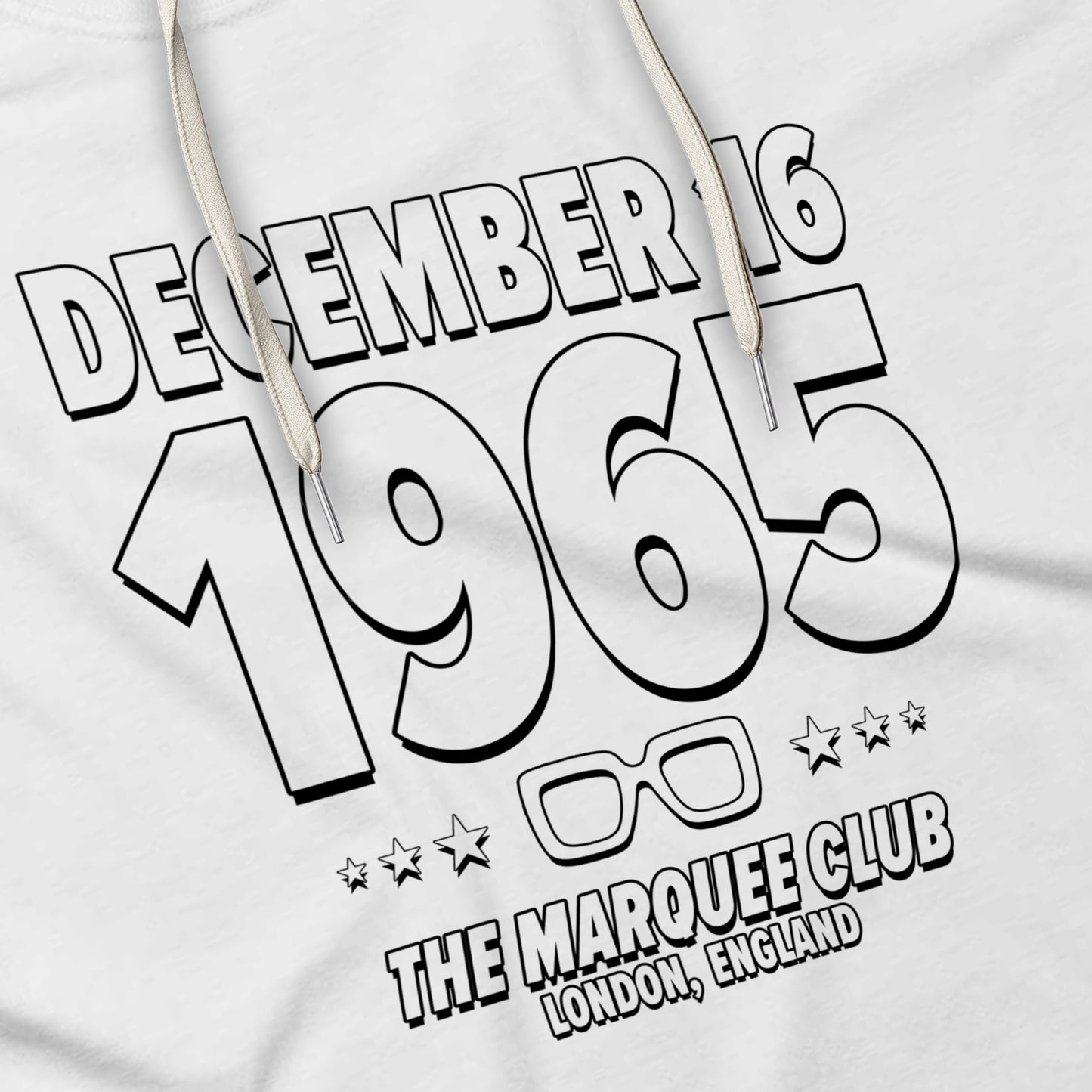Rocket Glam – 1965 – Hoodie (Black & White)