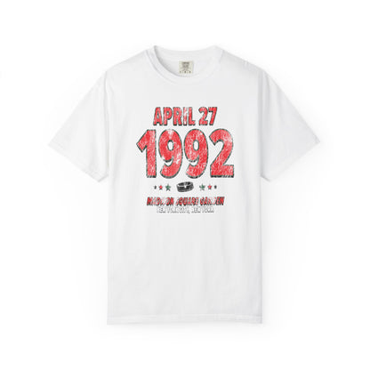 New Jersey Hockey – April 27, 1992 – Comfort Colors (Black & White)