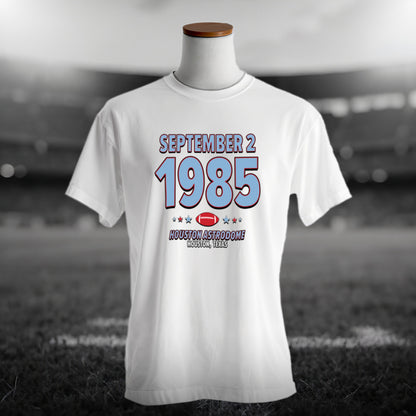 Houston Football – September 2, 1985 – Origin Tee (Black & White)