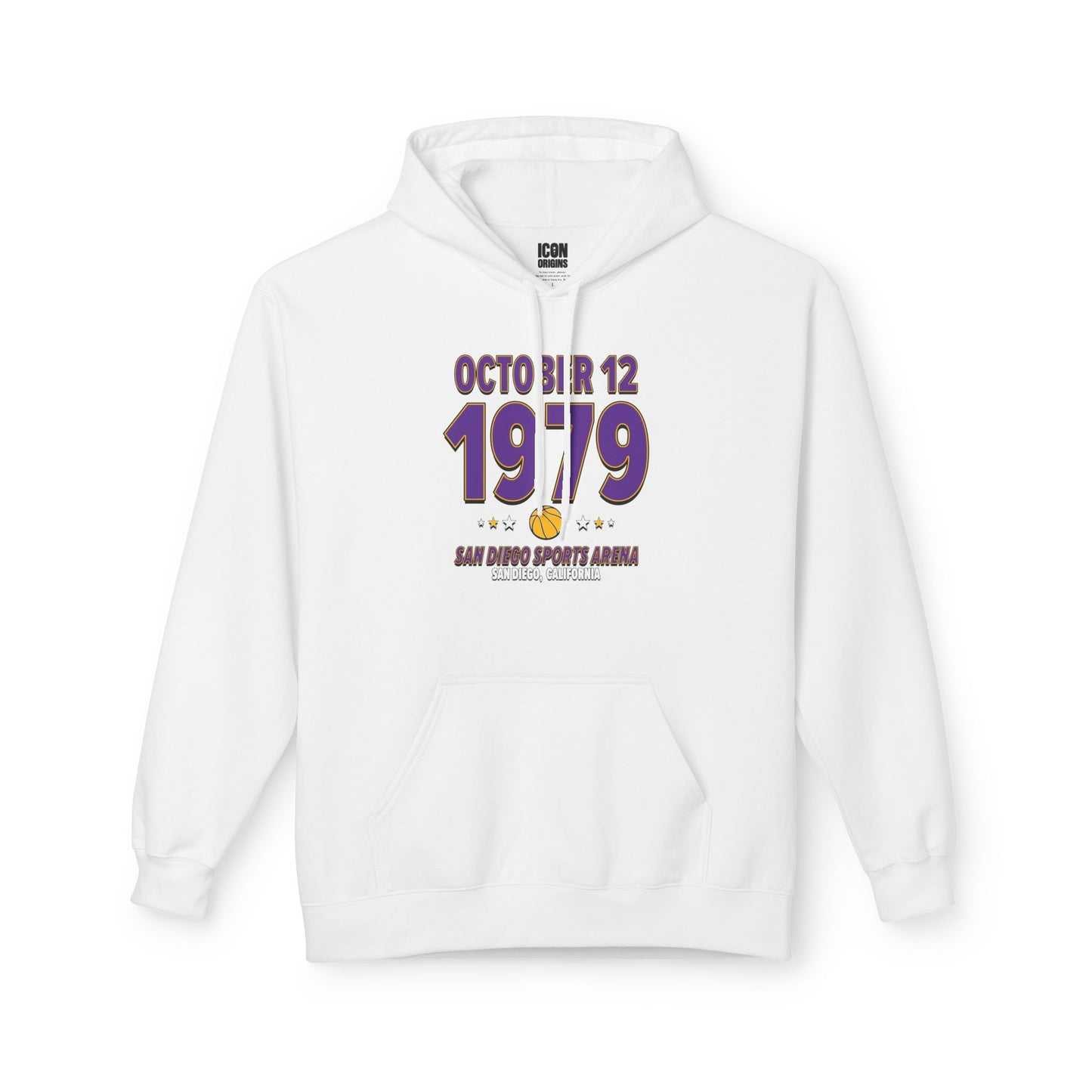 Los Angeles Basketball – October 12, 1979 – Hoodie (Black & White)