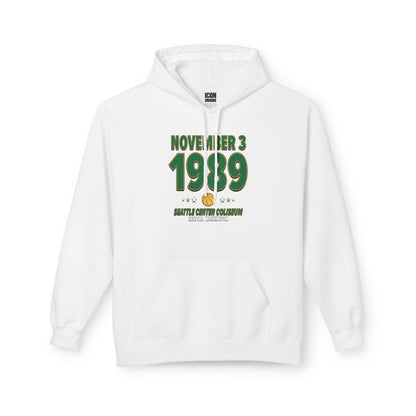 Seattle Basketball – November 3, 1989 – Hoodie (Black & White)
