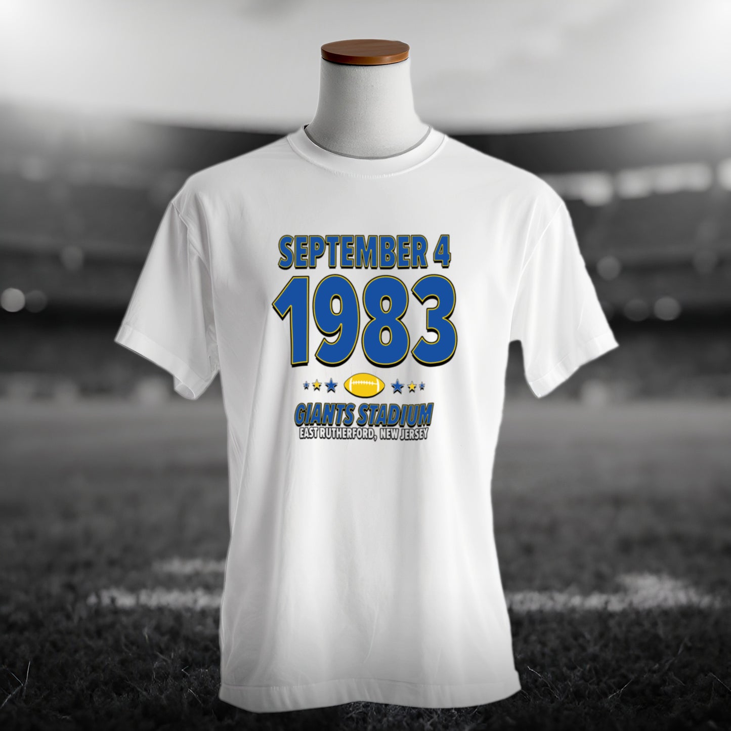 Los Angeles Football – September 4, 1983 – Origin Tee (Black & White)