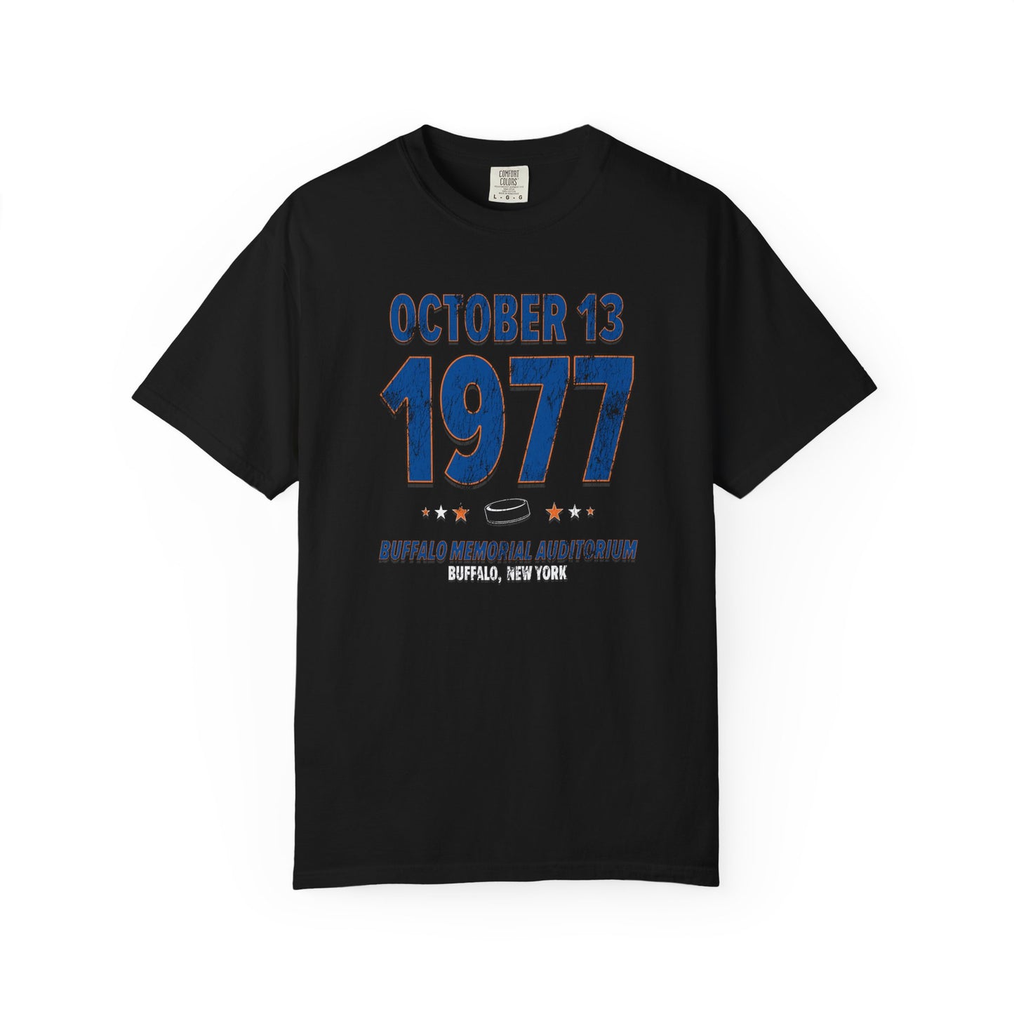 New York Hockey – October 13, 1977 – Comfort Colors (Black & White)