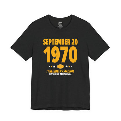 Pittsburgh Football – September 20, 1970 – Origin Tee (Black & White)