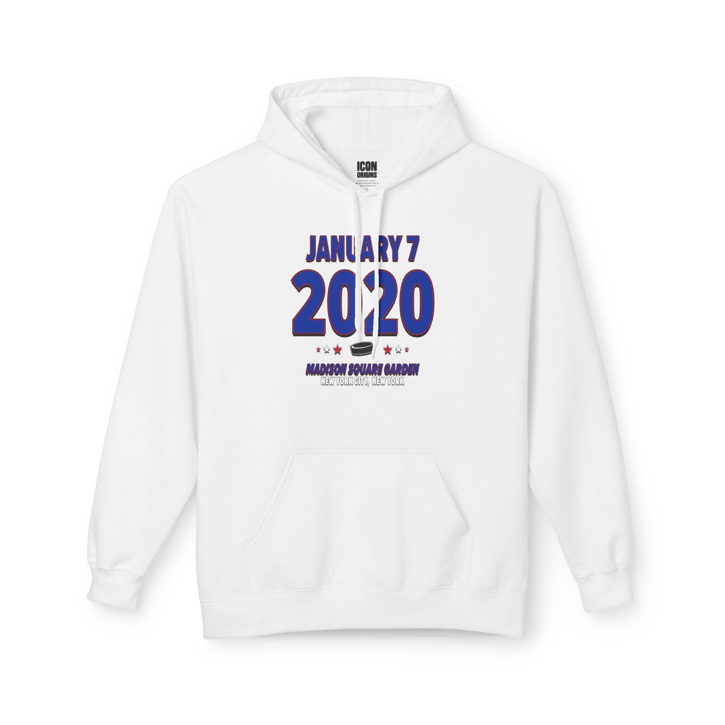 New York Hockey – January 7, 2020 – Hoodie (Black & White)