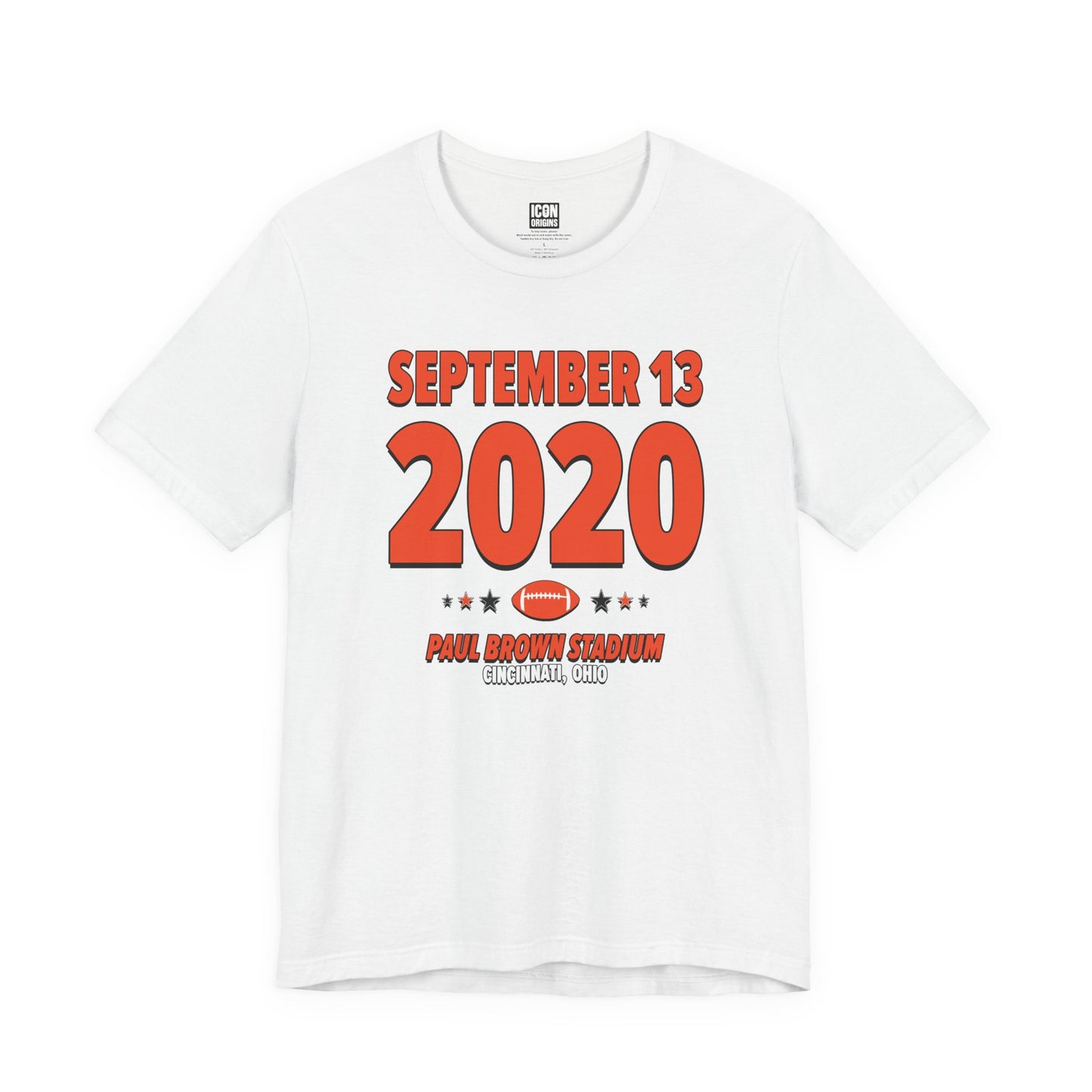 Cincinnati Football – September 13, 2020 – Origin Tee (Black & White)