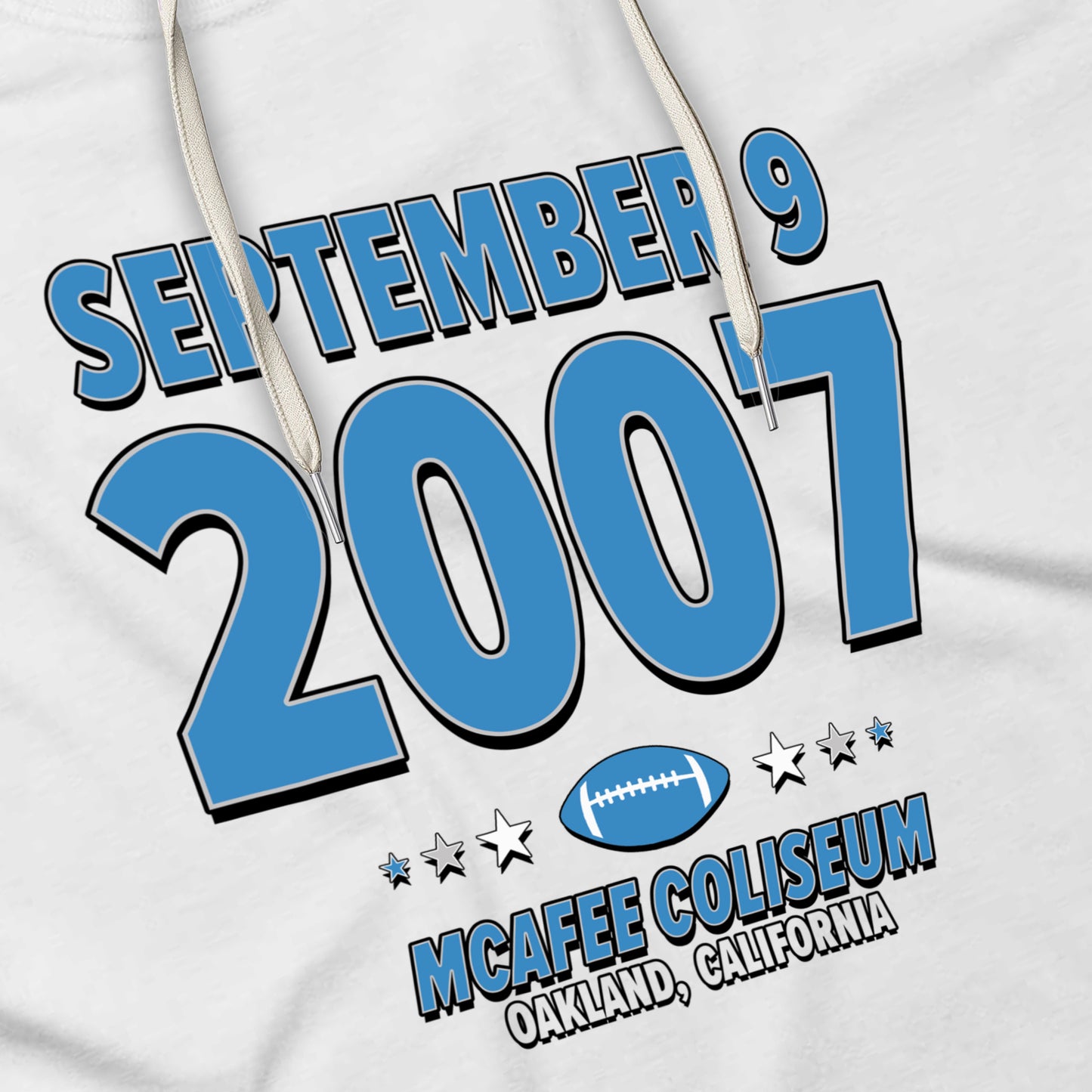 Detroit Football – September 9, 2007 – Hoodie (Black & White)