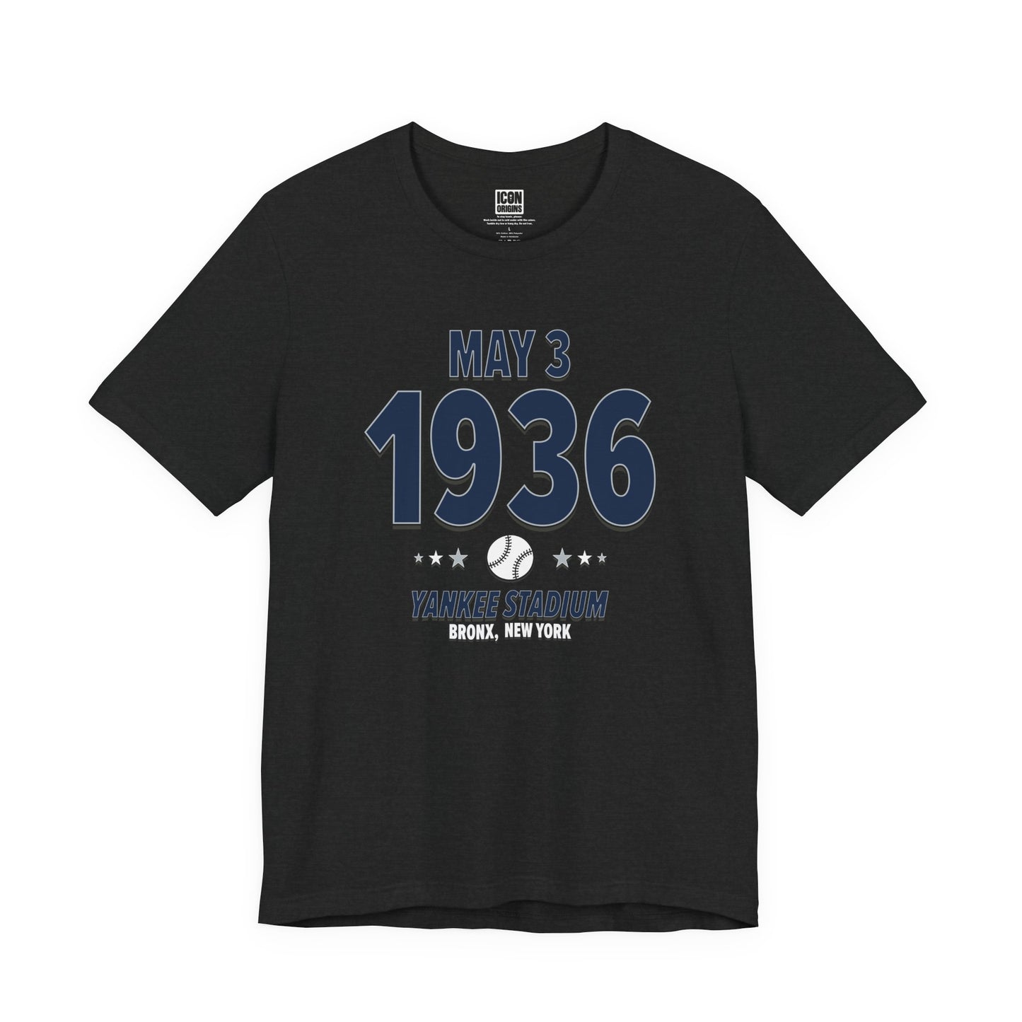 New York Baseball – May 3, 1936 – Origin Tee (Black & White)