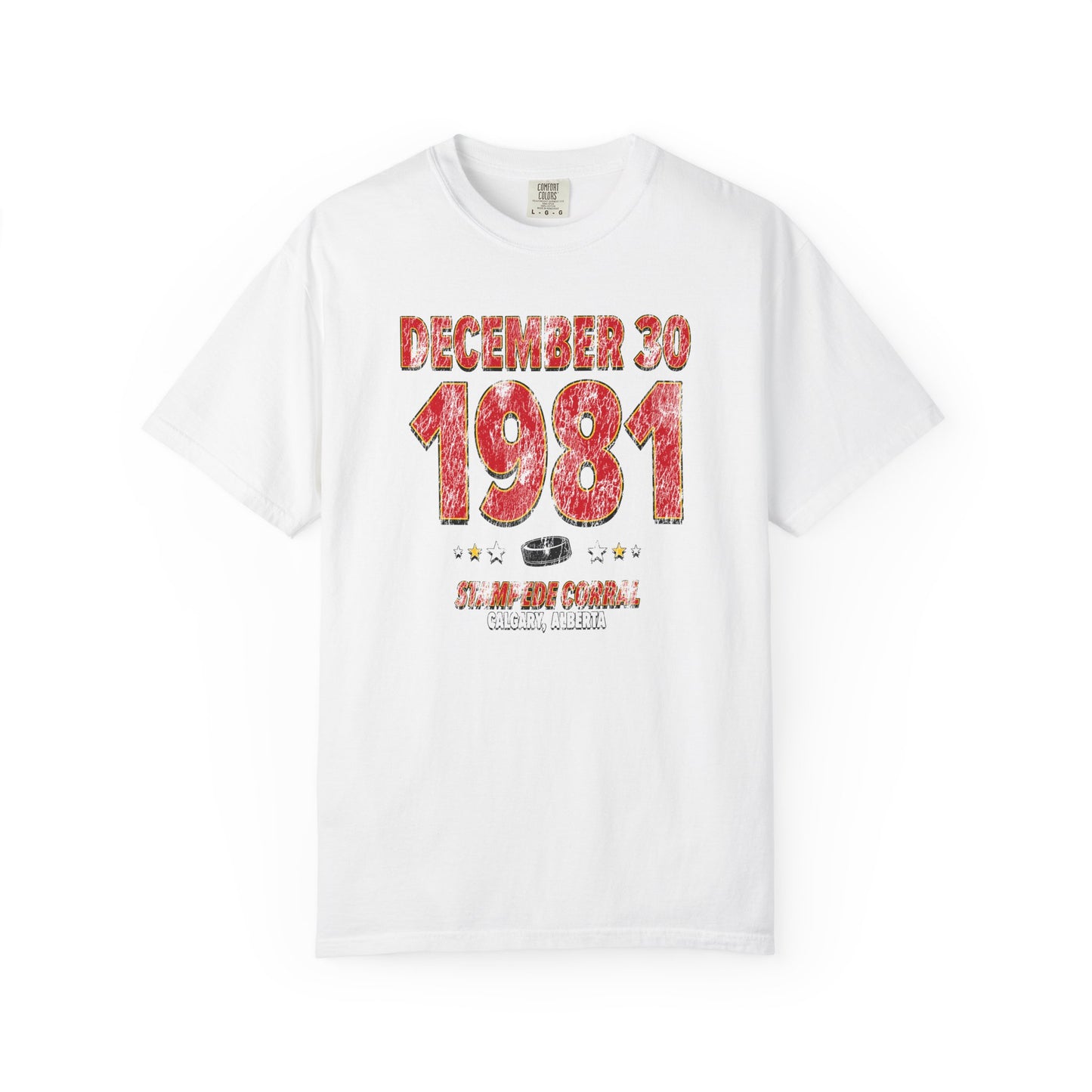 Calgary Hockey – December 30, 1981 – Comfort Colors (Black & White)