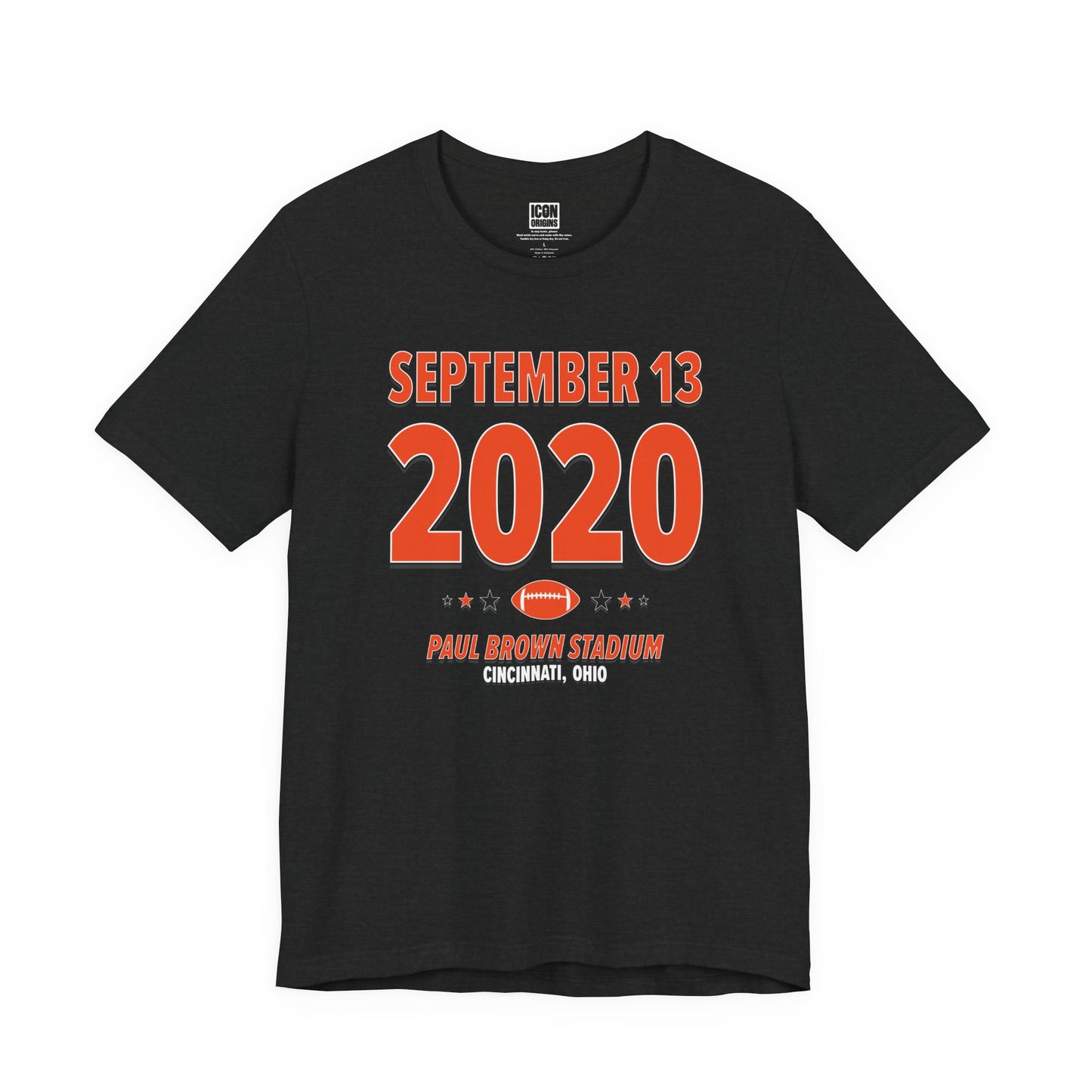 Cincinnati Football – September 13, 2020 – Origin Tee (Black & White)