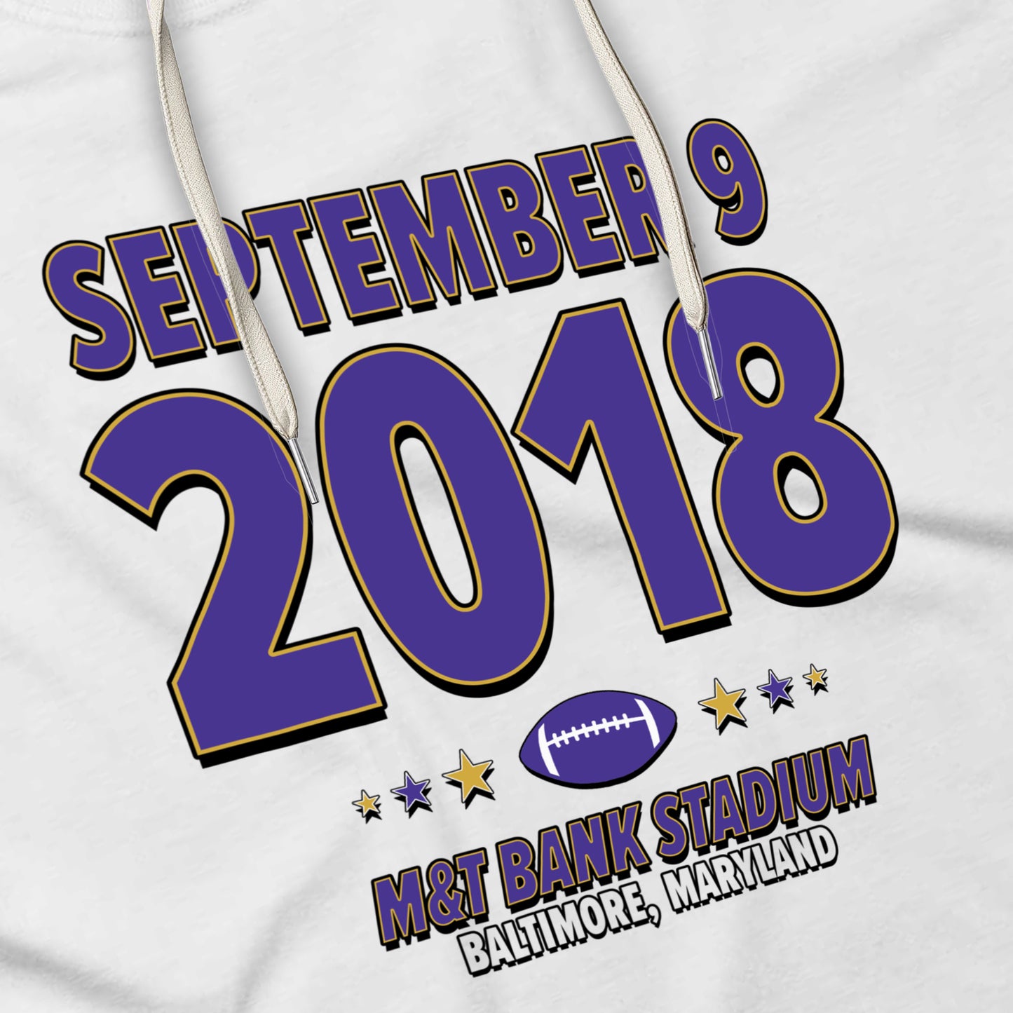 Baltimore Football – September 9, 2018 – Hoodie (Black & White)