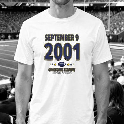 San Diego Football – September 9, 2001 – Origin Tee (Black & White)